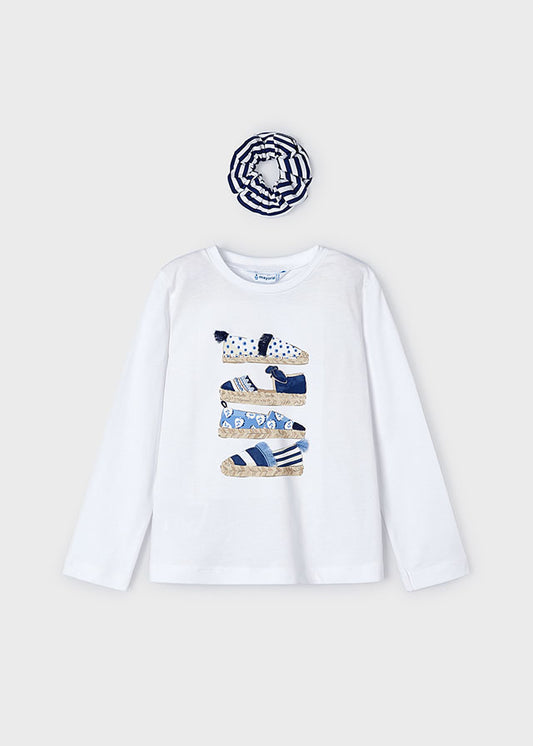 || Mayoral || T-shirt lange mouw met sandalen print - Mini