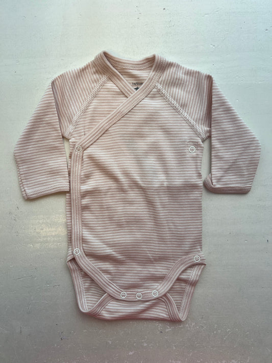 || Petit Bateau || Overslagromper lange mouw los - Roze gestreept