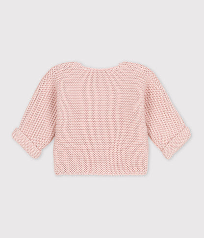 || Petit Bateau || Basis gebreid vest met knopen - Roze