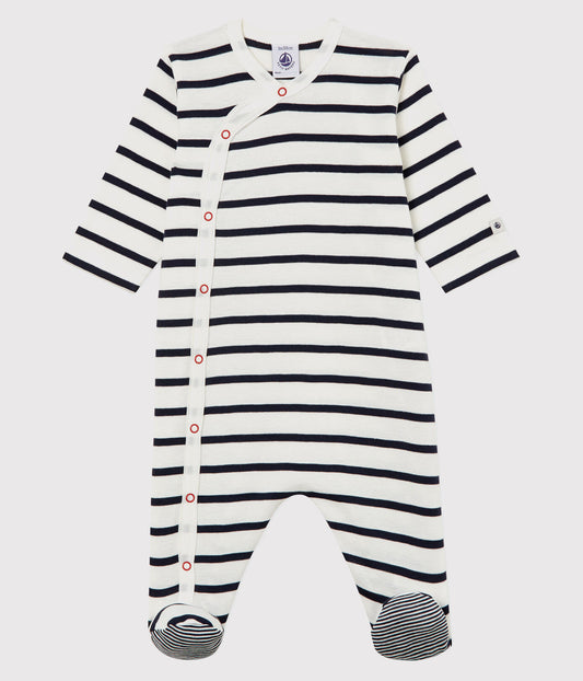 || Petit Bateau || Basis boxpak met voetjes - Gestreept