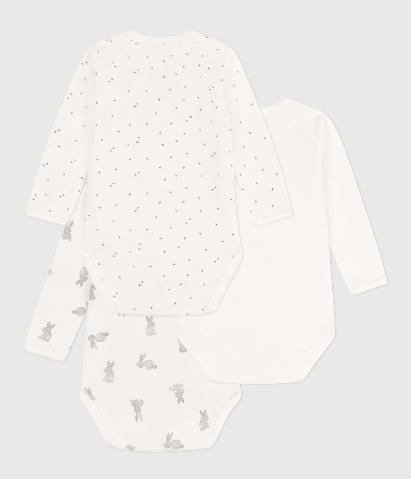 || Petit Bateau || Basis set overslagromper lange mouwen - Konijn