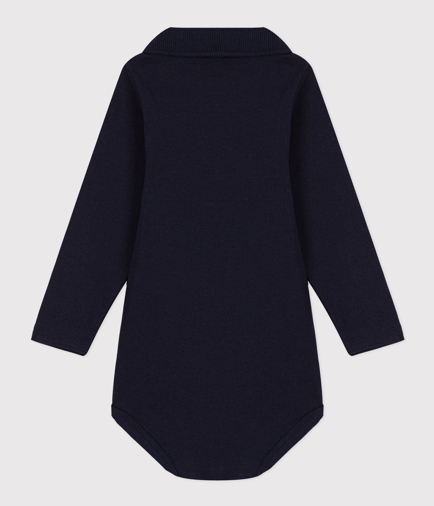 || Petit Bateau || Basis polo romper met lange mouwen - Navy