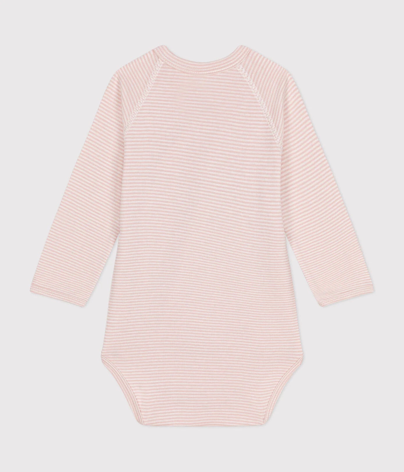 || Petit Bateau || Overslagromper gestreept lange mouwen - Roze