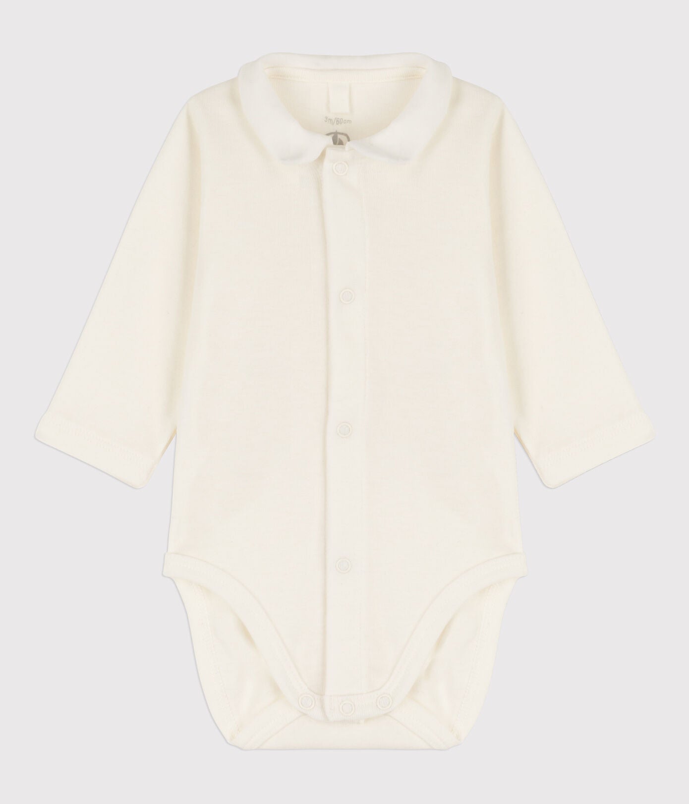 || Petit Bateau || Basis babyromper voorsluiting met lange mouwen & kraag