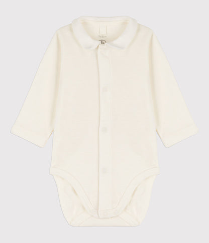 || Petit Bateau || Basis babyromper voorsluiting met lange mouwen & kraag