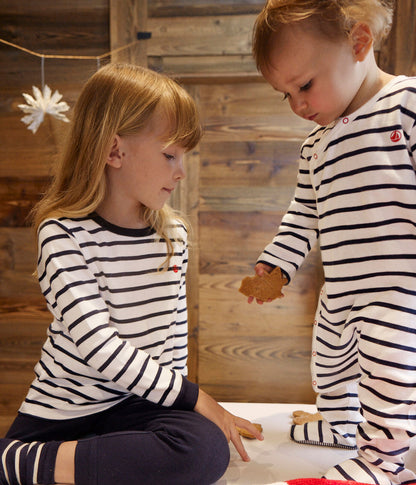 || Petit Bateau || Basis boxpak met voetjes - Gestreept