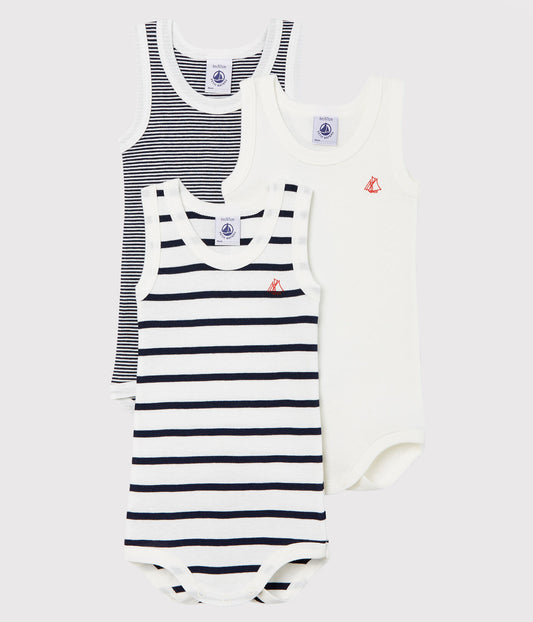 || Petit Bateau || Basis set romper hemd - Gestreept