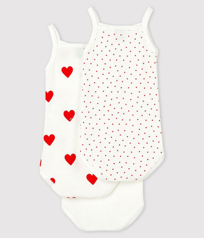 || Petit Bateau || Basis set romper hemd - Harten