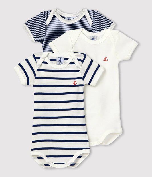 || Petit Bateau || Basis set romper korte mouw - Gestreept