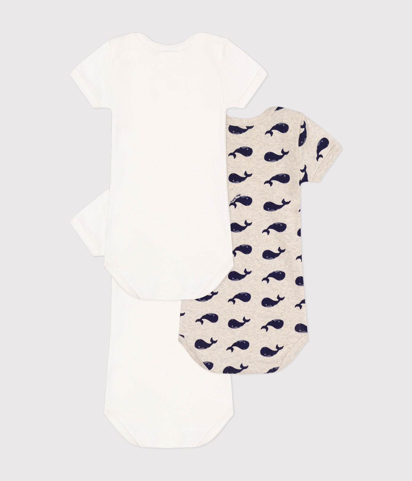 || Petit Bateau || Basis set romper korte mouw - Walvis