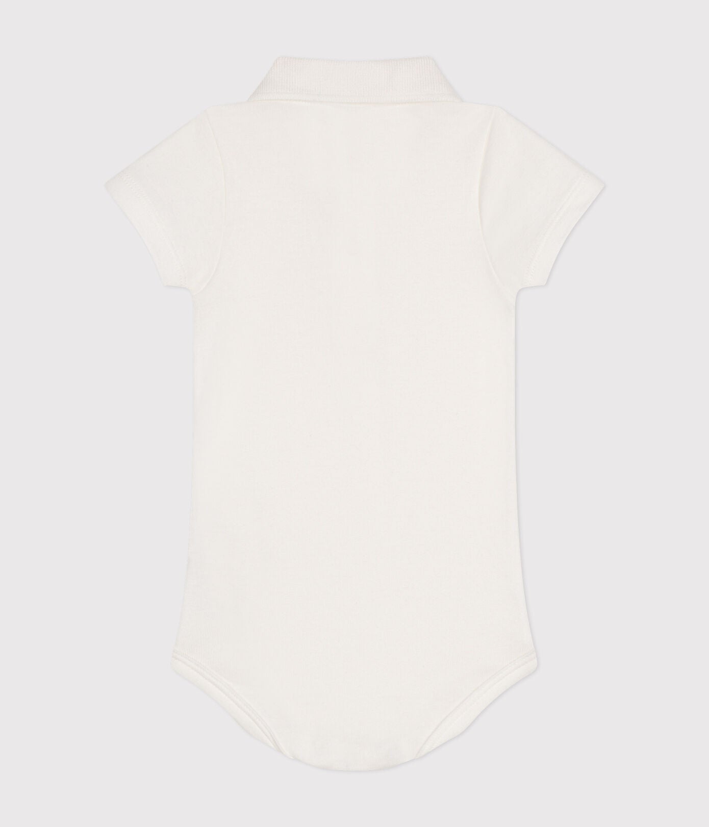 || Petit Bateau || Basis polo romper met korte mouwen - Wit