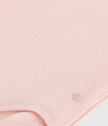 || Petit Bateau || Basis romper met korte mouwen en kraagje - Roze