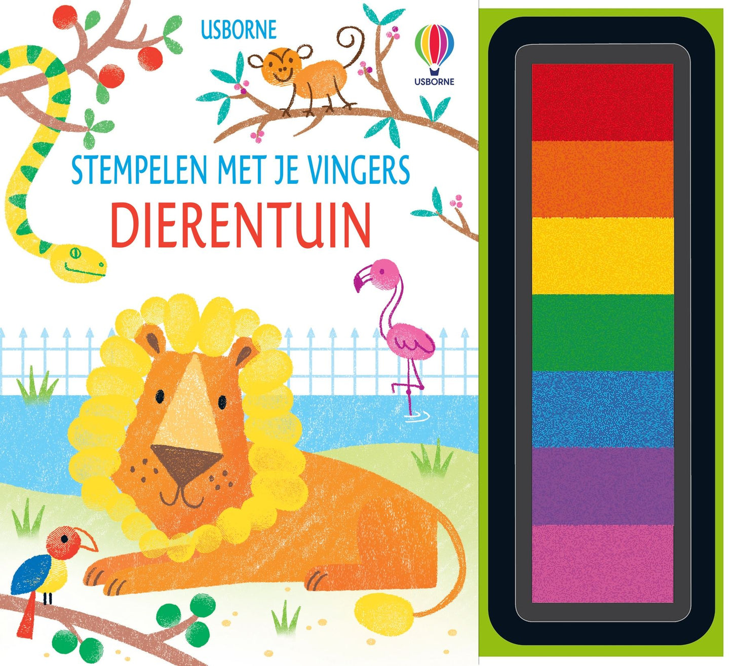 || Usborne || Stempelen met je vingers - Dierentuin