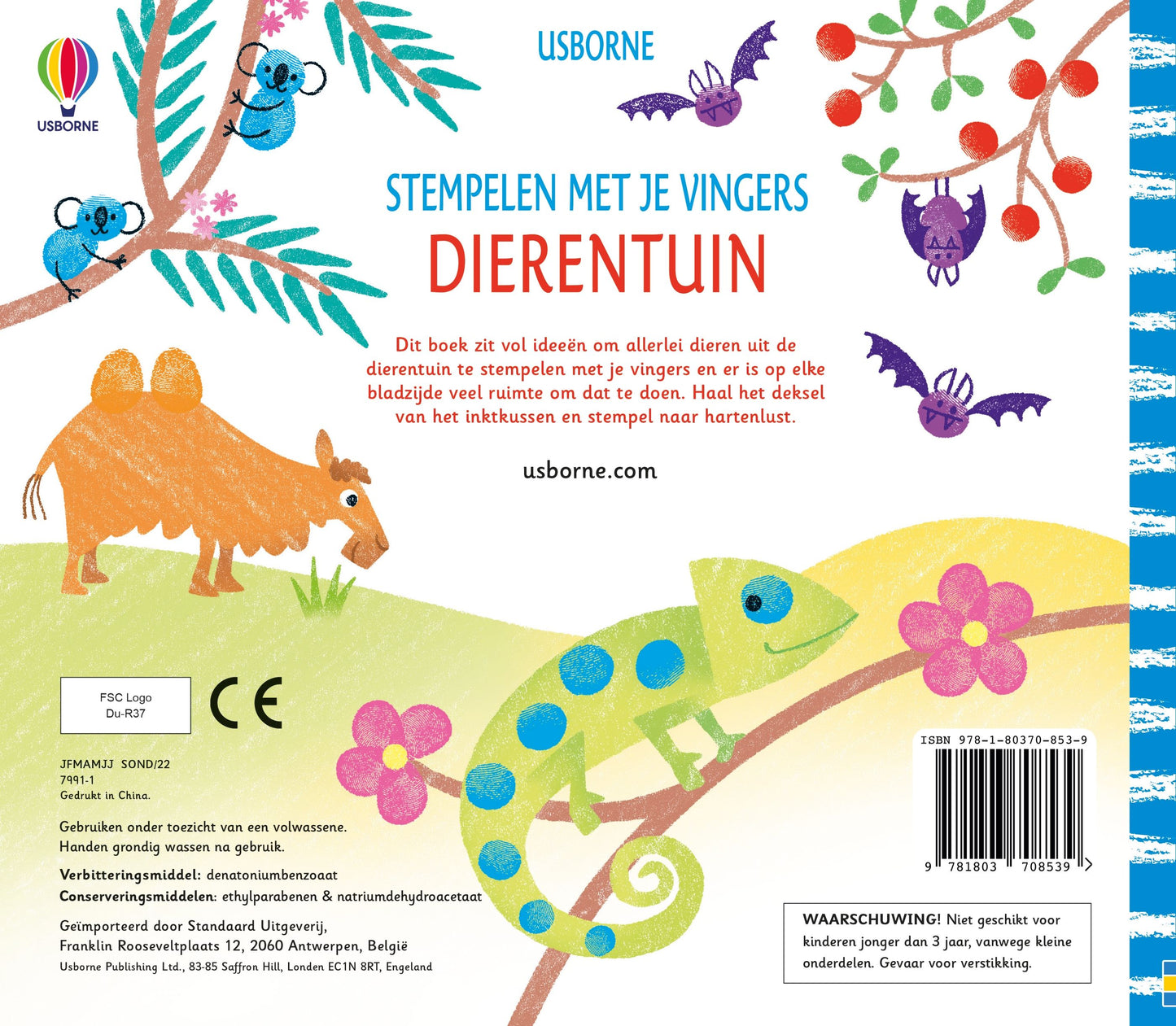 || Usborne || Stempelen met je vingers - Dierentuin