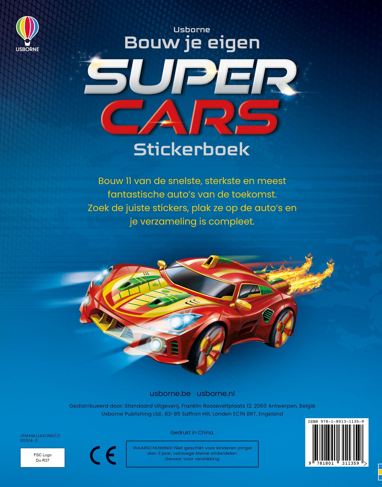 || Usborne || Stickerboek - Super Cars