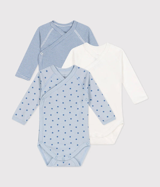 || Petit Bateau || Set overslag rompers - Ster & Streep