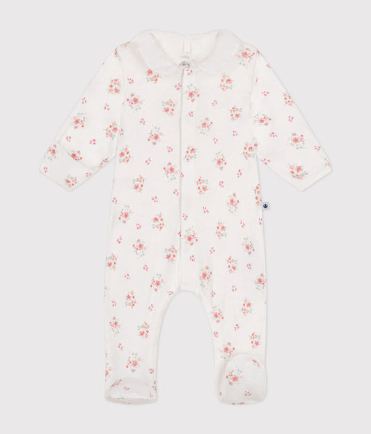 || Petit Bateau || Katoenen boxpak met voetjes - Bloemen