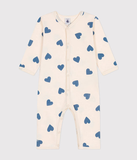 || Petit Bateau || Boxpak zonder voetjes - Blauwe hartjes