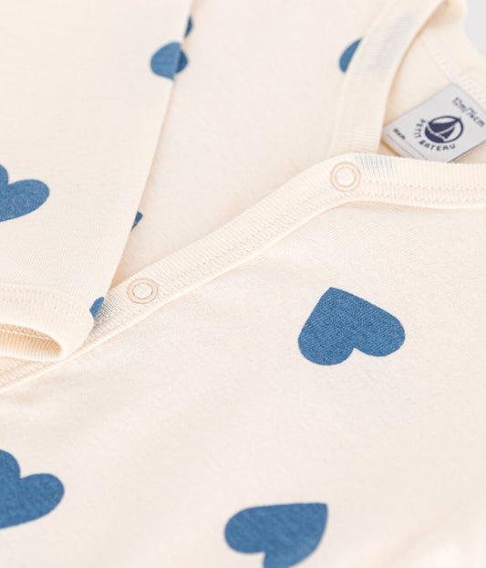 || Petit Bateau || Boxpak zonder voetjes - Blauwe hartjes