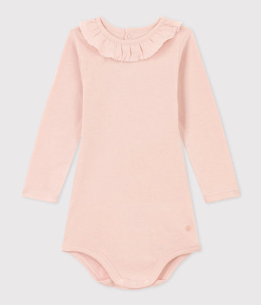 || Petit Bateau || Basis romper met kraagje - Roze