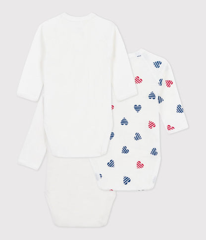 || Petit Bateau || Basis set overslagromper lange mouwen - Hart