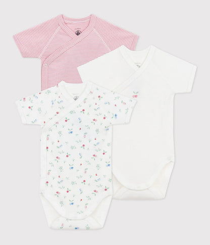 || Petit Bateau || Set overslagromper korte mouwen - Kers