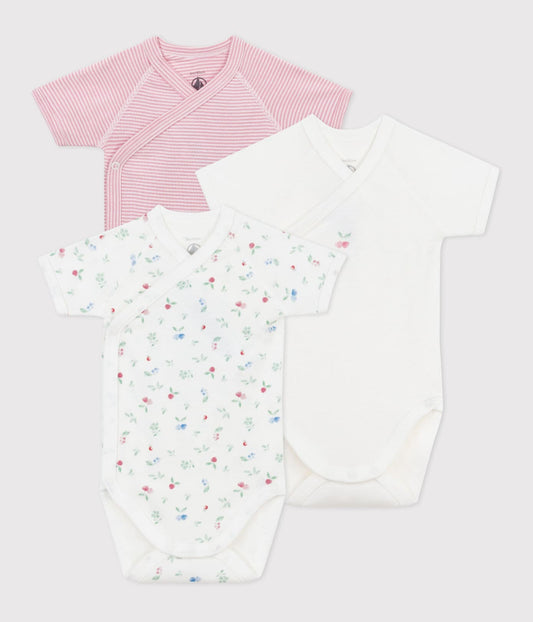 || Petit Bateau || Set overslagromper korte mouwen - Kers