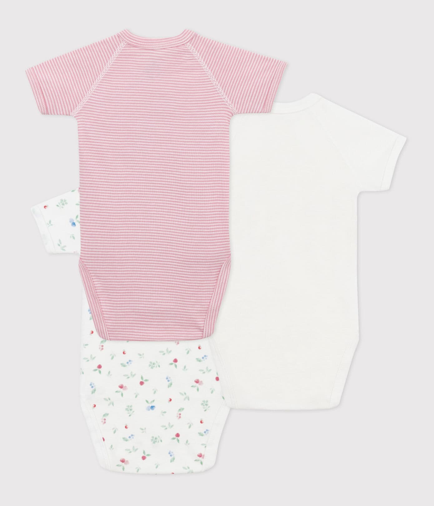 || Petit Bateau || Set overslagromper korte mouwen - Kers