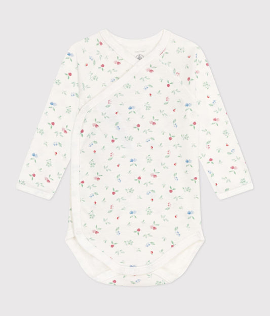 || Petit Bateau || Overslagromper lange mouwen - Kersjes