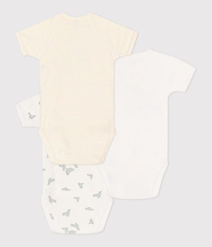 || Petit Bateau || Set overslagromper korte mouwen - Zeehond