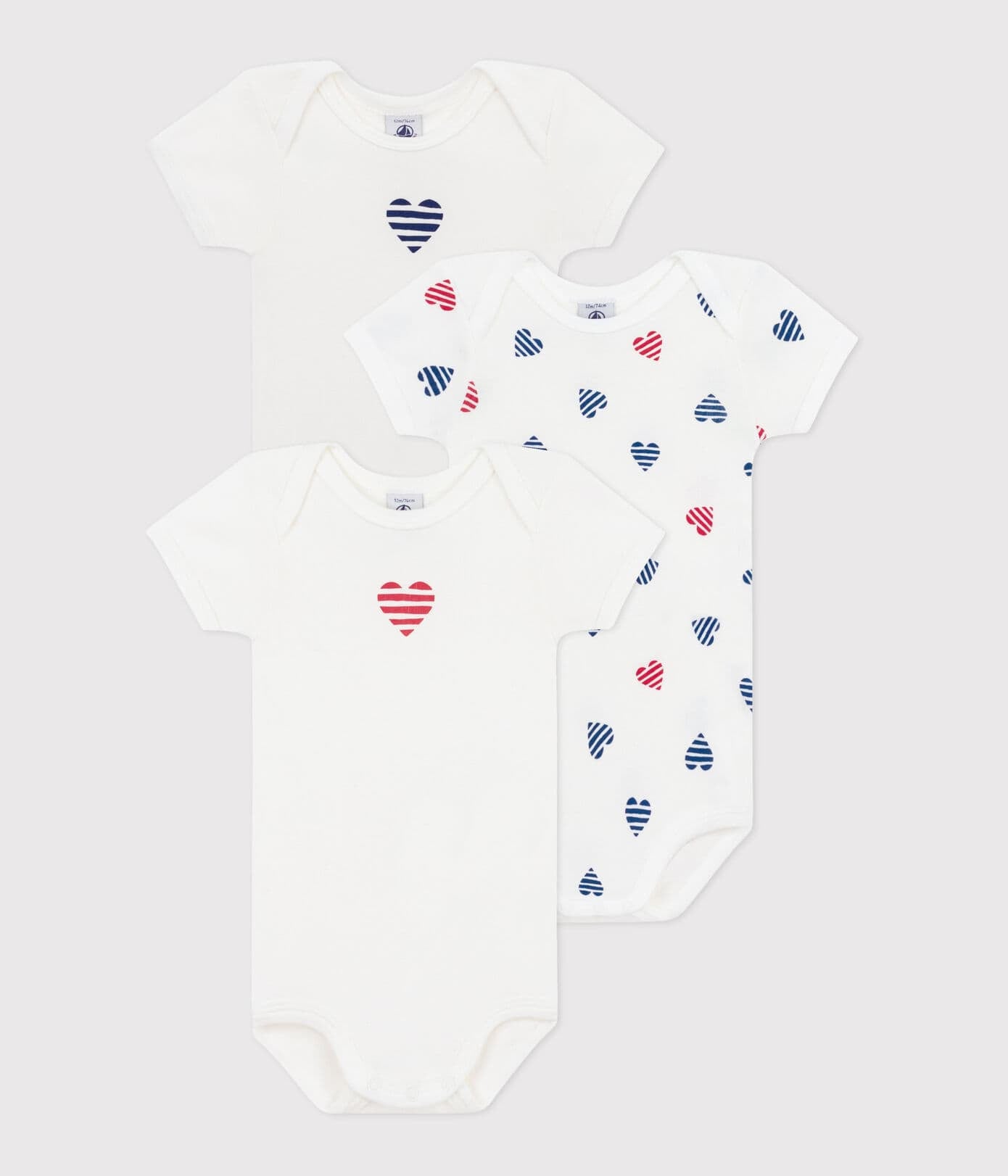 || Petit Bateau || Set romper korte mouw - Harten