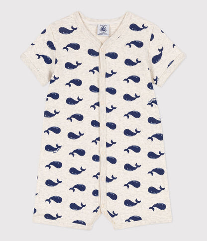 || Petit Bateau || Basis playsuit met walvissen