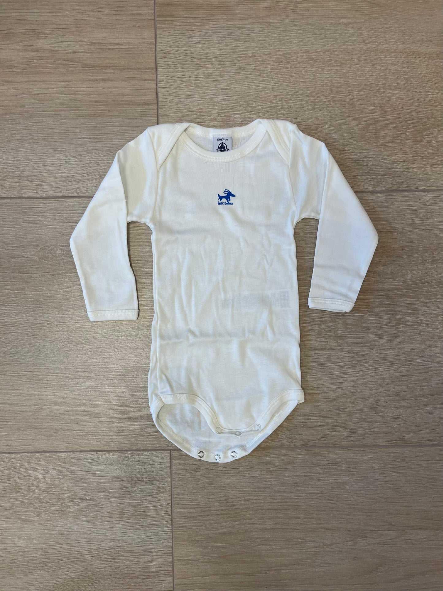 || Petit Bateau || Romper lange mouw los - hond blauw