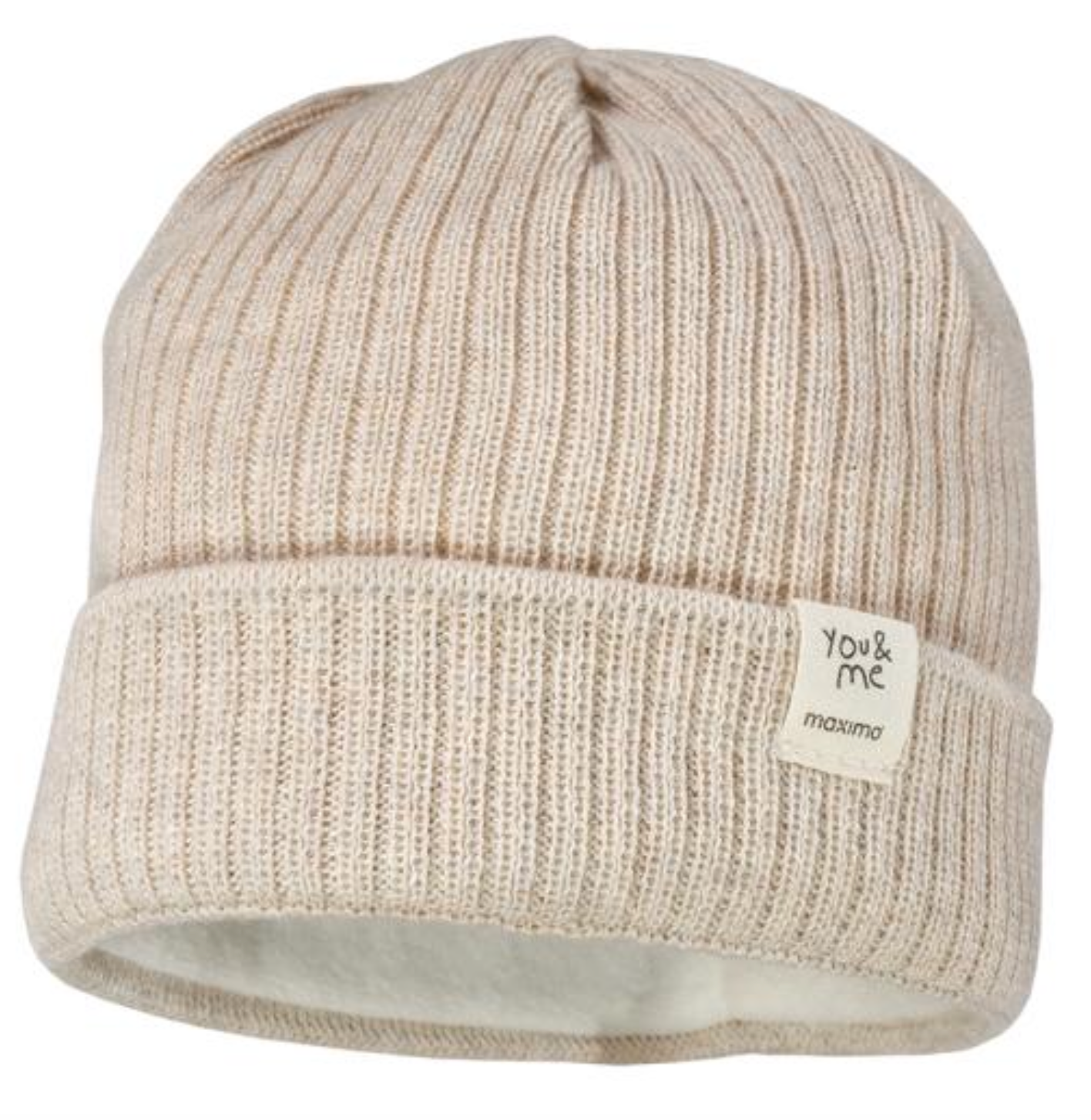 || Maximo || Muts met fleece voering - Beige Mêlee