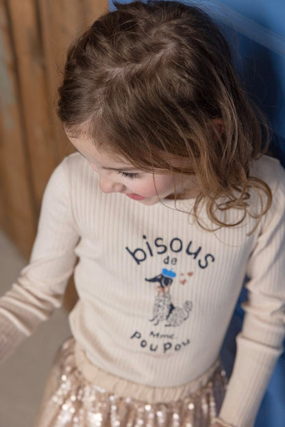 || Jubel || Rib t-shirt ‘Bisous de mme. PouPou’