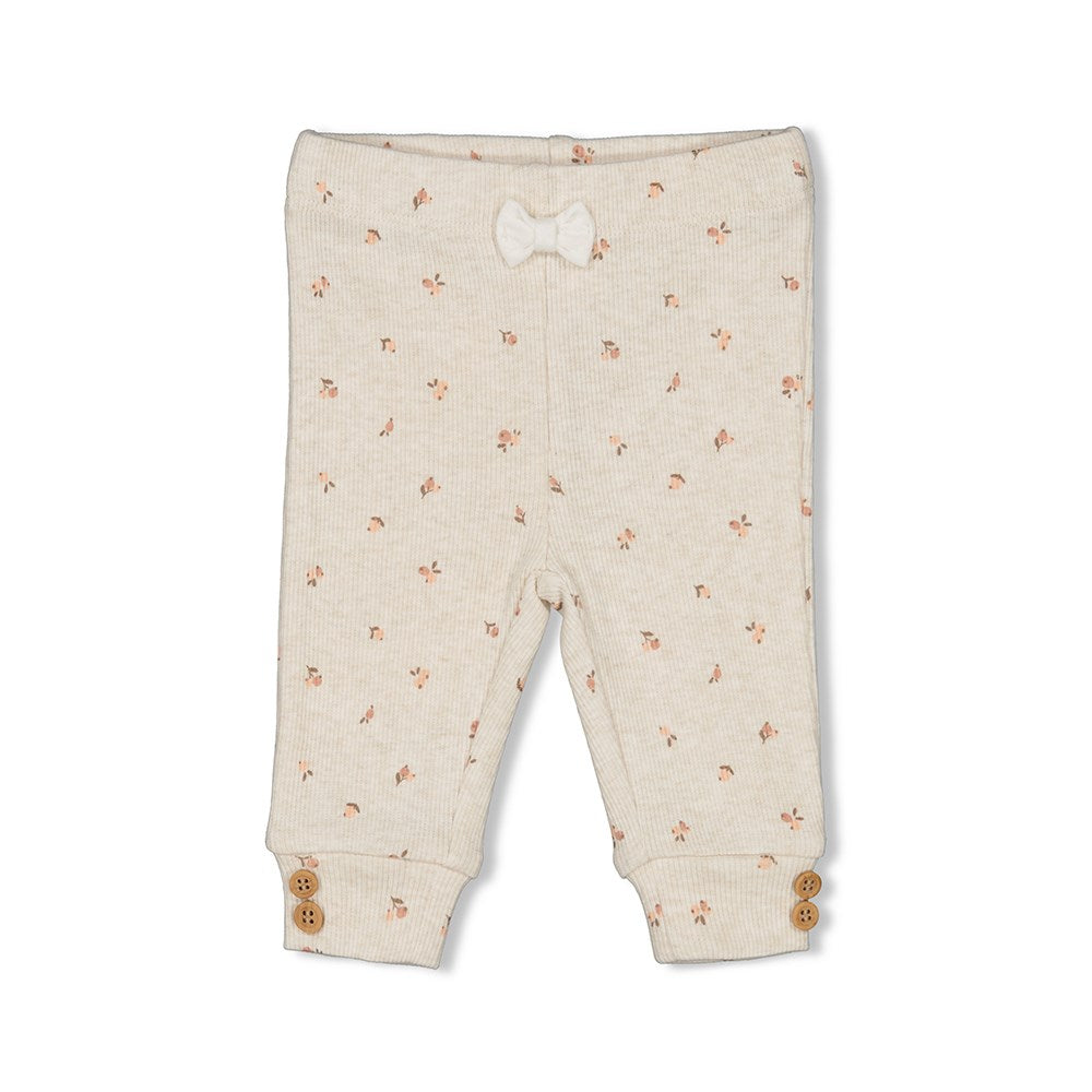 || Feetje || Rib broek met bloemetjes - Little Rosebud