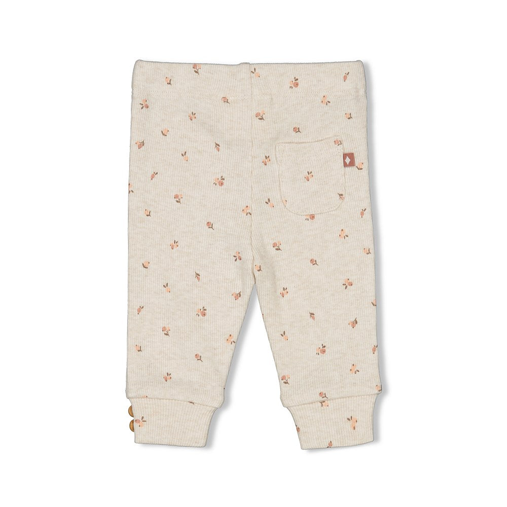 || Feetje || Rib broek met bloemetjes - Little Rosebud