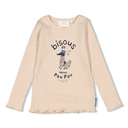 || Jubel || Rib t-shirt ‘Bisous de mme. PouPou’