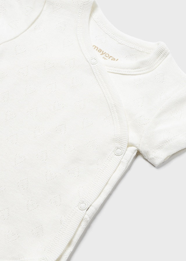 || Mayoral || Basis overslag romper pointelle crème - Newborn