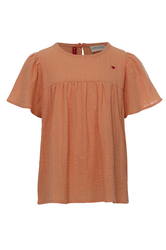 || LOOXS || Blouse Little crinckle top - Orange Peach