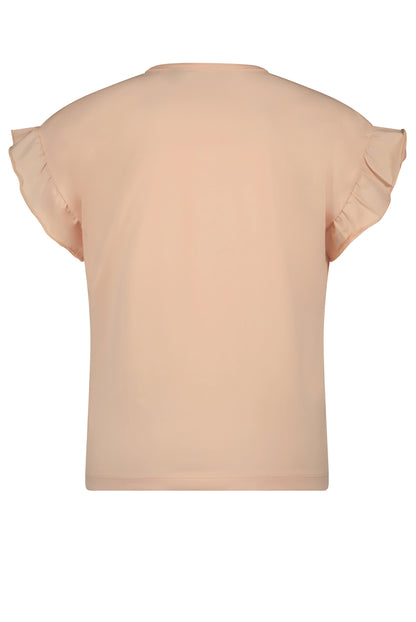 || NONO || T-shirt met ruffle mouwen - Rosy Sand