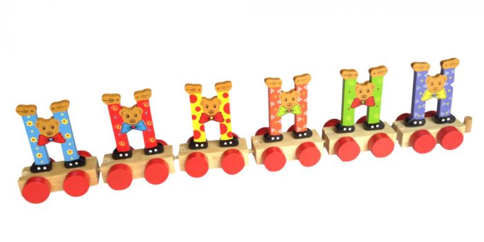 Charl's Toys || Houten Treinletter - H